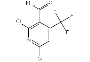 2,6-Dichloro-4-(trifluoromethyl)pyridine-3-carboxamide structure, CAS 158063-67-3