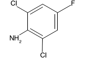 2,6-Dichloro-4-fluoroaniline structure, CAS 344-19-4