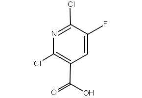 2,6-Dichloro-5-fluoronicotinic acid structure, CAS 82671-06-5