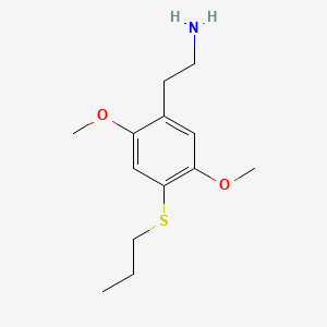 4-Propylthio-2,5-dimethoxyphenethylamine; 2,5-Dimethoxy-4-propylthiophenethylamine structure, CAS 207740-26-9