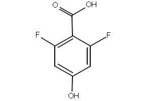 2,6-Difluoro-4-hydroxybenzoic acid structure, CAS 214917-68-7