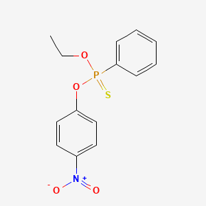 Ethyl p-nitrophenyl thionobenzenephosphonate structure, CAS 2104-64-5