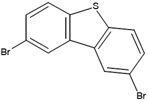 2,8-Dibromodibenzothiophene structure, CAS 31574-87-5