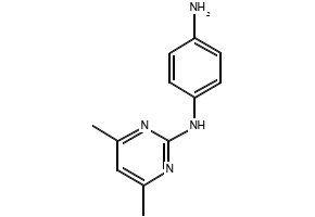 2-[N-(4-Aminophenyl)amino]-4,6-dimethylpyrimidine structure, CAS 81261-93-0