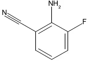 2-Amino-3-fluorobenzonitrile structure, CAS 115661-37-5