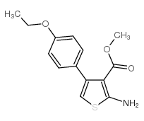 2-Amino-4-(4-ethoxyphenyl)thiophene-3-carboxylic acid methyl ester structure, CAS 350989-81-0