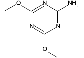 2-Amino-4,6-dimethoxy-1,3,5-triazine structure, CAS 16370-63-1