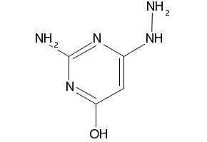 2-Amino-4-hydroxy-6-hydrazinopyrimidine structure, CAS 6298-85-7