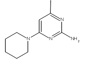 2-Amino-4-piperidino-6-methylpyrimidine structure, CAS 91717-22-5