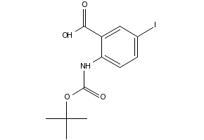 2-Amino-5-iodobenzoic acid structure, CAS 5326-47-6