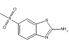 2-Amino-6-(methylsulfonyl)benzothiazole structure, CAS 17557-67-4