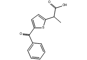 2-Benzoylthiophene structure, CAS 135-00-2