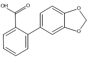 2-Biphenyl-[1,3]dioxol-5-yl-carboxylic acid structure, CAS 24351-54-0