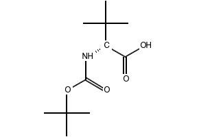 (R)-N-(tert-Butoxycarbonyl)-tert-leucine structure, CAS 124655-17-0
