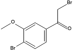 2-Bromo-1-(3-bromo-4-methoxyphenyl)ethanone structure, CAS 6096-83-9