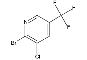 2-Bromo-3-chloro-5-(trifluoromethyl)pyridine structure, CAS 75806-84-7