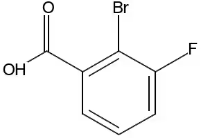 2-Bromo-3-fluorobenzoic acid structure, CAS 132715-69-6