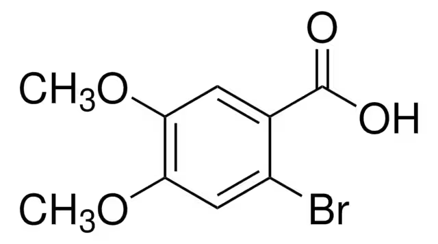 2-Bromo-4,5-dimethoxybenzoic acid structure, CAS 6286-46-0