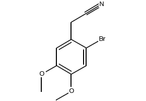2-Bromo-4,5-dimethoxyphenylacetonitrile structure, CAS 51655-39-1