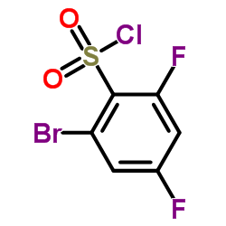 2-Bromo-4,6-difluorobenzenesulphonyl chloride structure, CAS 351003-42-4