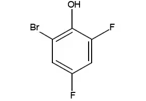 2-Bromo-4,6-difluorophenol structure, CAS 98130-56-4