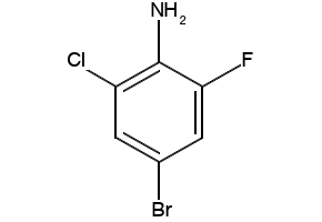 2-Bromo-4-chloro-6-fluoroaniline structure, CAS 195191-47-0