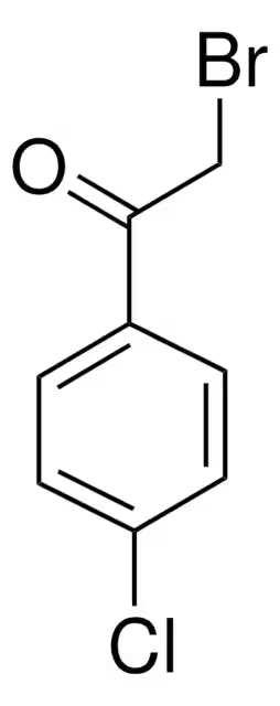 2-Bromo-4'-chloroacetophenone structure, CAS 536-38-9