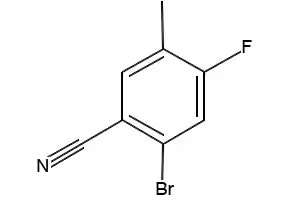 2-Bromo-4-fluoro-5-methylbenzonitrile structure, CAS 916792-07-9