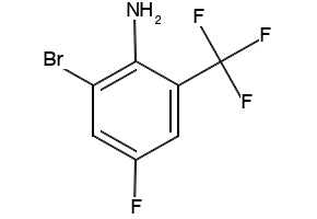 2-Bromo-4-fluoro-6-(trifluoromethyl)aniline structure, CAS 875664-27-0
