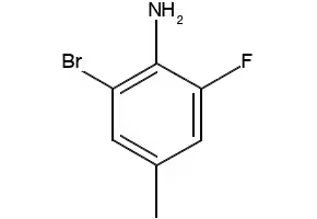 2-Bromo-4-fluoro-6-methylaniline structure, CAS 202865-77-8