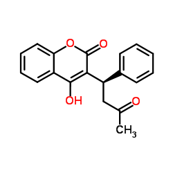 (R)-Warfarin structure, CAS 5543-58-8