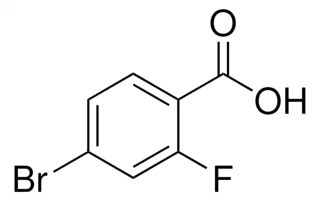 2-Bromo-4-fluorobenzoic acid structure, CAS 1006-41-3