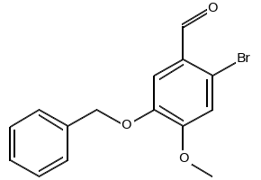 2-Bromo-4-methoxy-5-(benzyloxy)benzaldehyde structure, CAS 6451-86-1