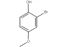 2-Bromo-4-methoxyphenol structure, CAS 17332-11-5