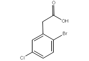 2-Bromo-5-chlorophenylacetic acid structure, CAS 81682-38-4