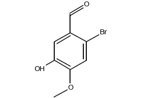 2-Bromo-5-hydroxy-4-methoxybenzaldehyde structure, CAS 2973-59-3