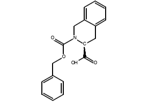 (S)-(+)-2-(Benzyloxycarbonyl)-1,2,3,4-tetrahydro-3-isoquinolinecarboxylic acid structure, CAS 79261-58-8