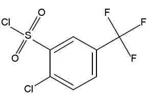 2-Chloro-5-(trifluoromethyl)benzenesulphonylchloride structure, CAS 54090-08-3