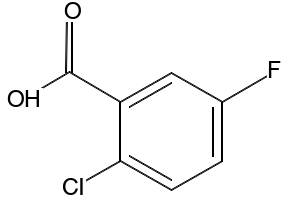 2-Chloro-5-fluorobenzoic acid structure, CAS 2252-50-8