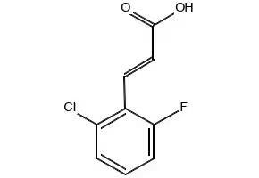 2-Chloro-6-fluorocinnamic acid structure, CAS 392-22-3