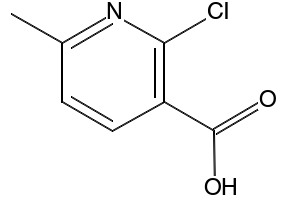 2-Chloro-6-methylnicotinic acid structure, CAS 30529-70-5