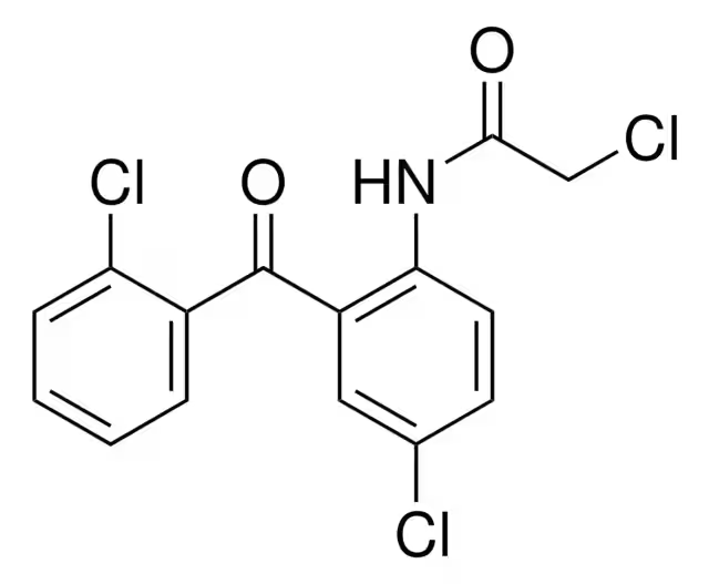 2-Chloroacetylamino-2',5-dichlorobenzophenone structure, CAS 14405-03-9