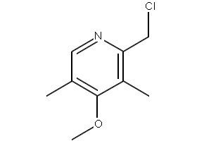 2-Chloromethyl-3,5-dimethyl-4-methoxypyridine structure, CAS 84006-10-0