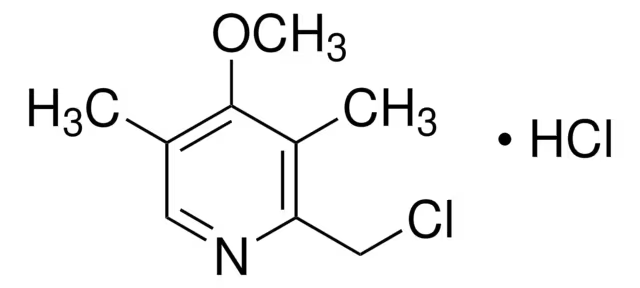 2-Chloromethyl-3,5-dimethyl-4-methoxypyridine hydrochloride structure, CAS 86604-75-3