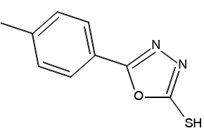 2-Chloromethyl-5-(4-methylphenyl)-1,3,4-oxadiazole structure, CAS 287197-95-9