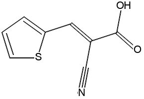 2-Cyano-3-(2-thienyl)acrylic acid structure, CAS 58177-53-0