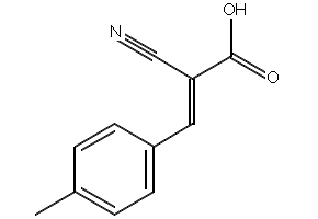 2-Cyano-3-(4-methylphenyl)acrylic acid structure, CAS 20374-48-5