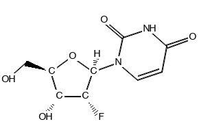 2'-Deoxy-2'-fluorouridine structure, CAS 784-71-4