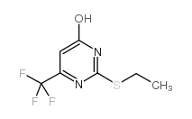 2-Ethylthio-4-hydroxy-6-trifluoromethylpyrimidine structure, CAS 657-58-9