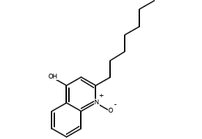 2-Heptyl-4-hydroxyquinoline-1-oxide structure, CAS 642-15-9